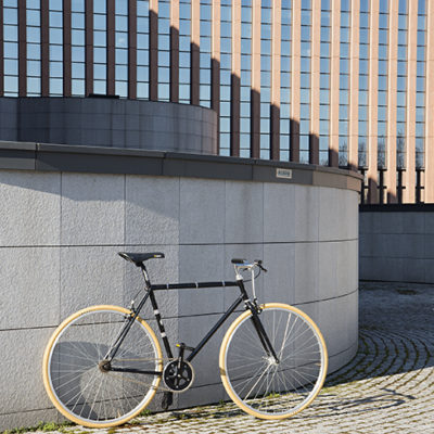 Ciclavia Bologna Bici Scattofisso Nera Ruote Beige